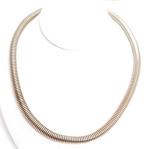 Signed ETC! Thick Gold Snake Chain Necklace